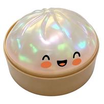 Glitter Dumpling Squishes Stress Balls  Viral Fidget Toy Colorful Simulation Steamed Bun Decompression Toy for Anxiety white