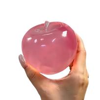 Squishy Green Apple Stress Ball Soft Squeeze Fidget Toy ADHD Autism Translucent Slow Rebound Squeeze Toy for Adult rožinė