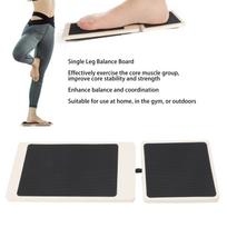 Single Leg Balance Board Foot Strengthener Exerciser Wooden Balance Board for Home Gym beige