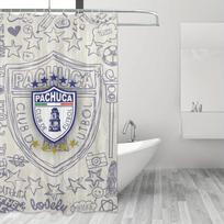 Vibrant Pachuca Football Club Shower Curtain for a Sports-Themed Bathroom, Featuring the Official Team Crest with Bold Blue W90xH180cm gray