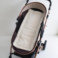 Minkštas patogus vežimėlio čiužinukas naujagimiui, storas pupelių vilnos medvilnės pagalvėlė, didmeninė prekyba, turime sandėlyje 34*74cm black