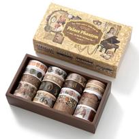 18 rulonų retro washi juostelės dekoratyvinė lipni juosta mokyklai biurui žurnalui reikmenys scrapbooking lipdukai raštinės reikmenys maskavimo juostelės 18 rolls per box beige
