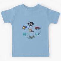 Subnautica Fauna Kids T-Shirt 170 gray