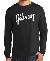 Gibson Long Sleeve T-Shirt Les Paul Guitar Hero Rock Star on  Tee S black