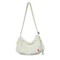Schoolbag shoulder bag men's Japanese fashion new simple canvas messenger bag ins satchel bag student backpack messenger bag raudona