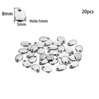 10-50Pcs Gold Stainless Steel Customized Dog Tag Heart-Shaped Oval Blanks Charm Pendant Charms For Diy Jewelry Making Supplies white