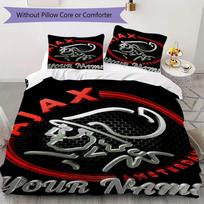 Custom Name AJAX Bedding,Quilt Set Quilt Cover Pillowcase Home Birthday Gift(1 * duvet cover + 2 * pillowcase, without core)_xia 135x200cm white