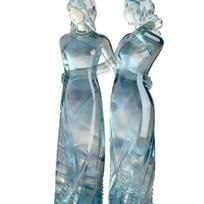 Warm Hope Goddess Sister Hug Angel Clear Figurine Unique Sentimental Memory Excellent Homes Decors & Gift Choice gray