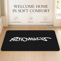 Rock Band A-Arctic M-Monkeys Floor Mat Cozy Minimalist Flannel Area Rug Anti-Slip Washable Bedroom Living Room Decor 40x60cm white