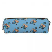 Dog Man Comic Pencil Cases Creative Pen Box Bags Kids Large Storage Students School Gifts Pencilcases (as the picture,M) black