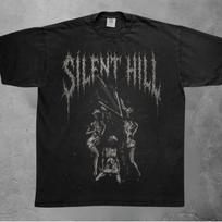Silent Hill Inspired T-Shirt, Pyramid Head Graphic Tee, Survival Horror Shirt, Vintage Gothic Gamer Tee, Black Metal Style Unisex S gray