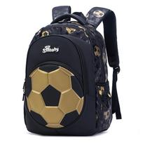 Cute Football Backpack/middle School Student/durable Fabric/multi-compartment Multi-function Football model black