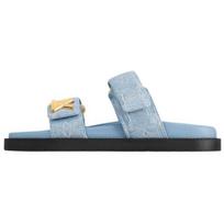 LOUIS VUITTON Sunset Slide Slippers Women's Blue 1ACZ76 39 gray