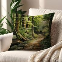 Vibrant Forest Green cushion cover For Pillow Printing Sofa Decoration Home Car Room Coffee Shop Office Nordic Simplicity 30cmx30cm(12x12Inch) black