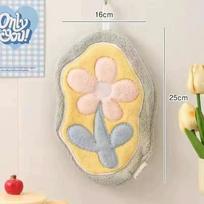 Soft  Quick Dry Tulip Hand Towel   Ultra Absorbent, Modern Floral Design for Kitchen  Bathroom žalia