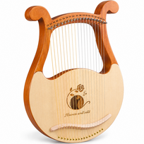 Lyra arfa 19 stygų, muzikos instrumentas, lyros arfa, mažoji arfa