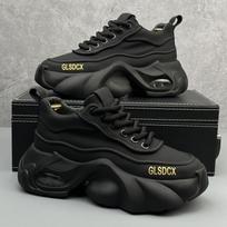 Men's Chunky Sole Dad Shoes Lace Up Air Cushion Casual Sneakers 39 juoda