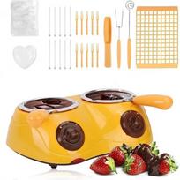 Melting Fondue Set, Electric Chocolate Melting Pot, Chocolate Fondue, Milk Chocolate, Cheese, Butter, Candy Warmer One Size beige
