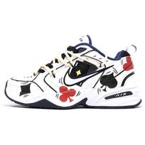 Nike Air Monarch 4 Crazy Poker Cards Slip Resistant Abrasion Resistant Low top Chunky Sneakers Unisex Black White 415445-102(Team628-) 42.5 black