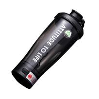 Automatinis „Vortex“ maišytuvas, nešiojamasis elektrinis nepralaidus „Sports Fitness Shaker Cup“ baltymų plaktuvo maišytuvas juoda