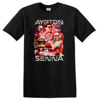 Ayrton Senna T Shirt Legend Formula 1 Racing Fan Tee Gift Vintage Retro M brown