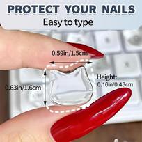 Keyboard Stickers for Long Nails 24 Pieces Keypad Caps Raised Clear Cat Head Design Keyboard Bubbles for Women Men Teens balta