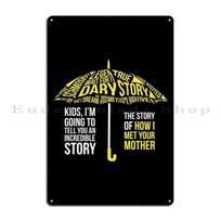 Kaip susipažinau su jūsų mama himym minimalistinis Skėtis Metalinė lentelė Plakatas Svetainės vakarėlio Garažo sienos spaudinys Skardinis ženklas Plakatas 20x30cm（7.8x11.8inch） yellow