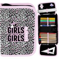 Pencil Case With Supplies Minnie Mouse Leopard Print