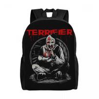 Halloween Terrifier Clown Horror Movie Backpack Water Resistant School Bag for Men Women 16 inches gray