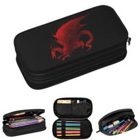 Dragon Age Origins Blood Dragon V2 Pencil Cases for Student School Pen Box Pencil Bag Big Capacity Pencil Pouch 21x10.5x5cm brown