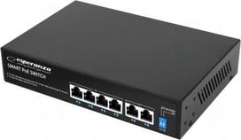 Esperanza 6-port POE switch 10/100/1000 65W GOLIATH