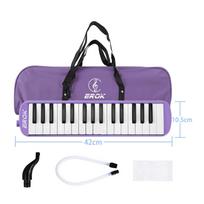 32 klavišai Melodica Mini fortepijoninė klaviatūra Muzikos instrumentas Burnos vargonai Dovana vaikams su nešiojamu maišeliu kandiklio priedais black