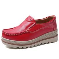 Odiniai moteriški plokštumos batai Patogūs moteriški stambūs sportbačiai Įsispiriami prabangūs moteriški loaferiai Motinos batai Zapatillas Mujer 35 pink