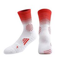 Volleyball Fast-drying Sport Socks Anti-slip Fashion Basketball Football Socks Thickened Towel Bottom Middle Stockings Running red