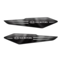 2026 Karštas Automobilio Lipdukas 2 vnt. Automobilio 3D Metalinis Šoninis Sparno Emblema Sparno Lipdukas Priedai KIA Ceed Sportage Rio 3 Proceed K5 Sedona juoda