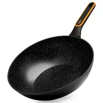Wok keptuvė su granitine danga, juoda, Ø 32 cm