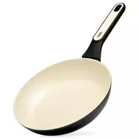 Keptuvė su granitine nepridegančia danga, indukcinei viryklei, smėlinė, 24 cm