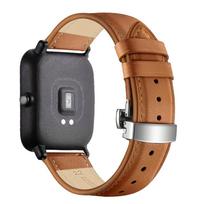 20mm/22mm Watch band For Amazfit GTS/2/2e/3/4/GTS2 Mini/GTR 47mm/GTR2/4/3/Pro strato Genuine Leather Bracelet Amazfit bip strap 20mm watch band brown