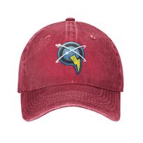 QForce Qwark Ratchet and Clank Light Mature Style Baseball cap Ready Stock For Fast Dispatch Korean Trendy Denim FlatBrim Hat One Size pink
