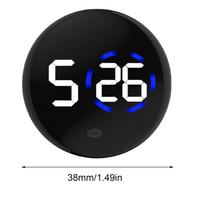 Car Clock LED Digital Kitchen Timer Waterproof Stick Durable On Car Clock Truck Minimalists Air Vent Truck Travel Camping black