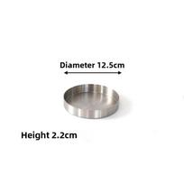 Apvalus nerūdijančio plieno padėklas patiekalams su šlifuotu paviršiumi, skirtas viešbučiui ir namams Diameter 12.5cm gray