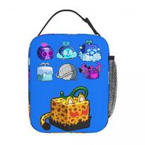 Blox Fruits Insulated Lunch Bags Leakproof Cartoon Game Meal Container Cooler Bag Lunch Box Tote Work Picnic Food Bag One Size blue