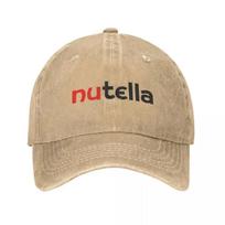 Nutella Chocolates Baseball Caps Classic Distressed Cotton Headwear Men Women Outdoor Summer Gift Caps Hat One Size beige