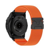 QuickFit 20mm 22mm 26mm Woven Nylon Band For Garmin Fenix 8 47mm 51mm 7 7X 6 6X 5 5X Plus/Enduro 3/Epix Pro Gen 2 Strap Bracelet 20mm oranžinė