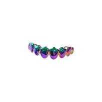 Rainbow Colorful Dental Teeth Grillz Gradient Teeth Braces Rapper Accessory  Music Festivals top blue