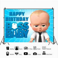 Boss Baby Theme Gender Revealing Backdrop Wallpaper Backdrop Spring Photography Garden Photos For Child Women Photoshoot 47.2x31.5inch/120*80cm beige
