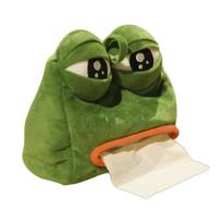 Sad Frog Creativity Tissue Case Personalized Decoration Living Room Kitchen Tissue Storage Box Holder Decoration Tissue Box Crea žalia