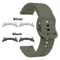 22mm Watch Band for Google Pixel Watch 4/3 41mm 45mm Soft Silicone Wristband Compatible with Google Pixel Watch 2 1 WATCH-Correa Pixel watch 4 3 45mm&Connector-Black gray