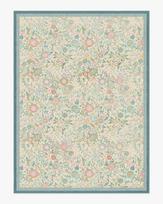 Bridgerton Karališkas sodas Dramblio kaulo jado kilimas svetainei Morris vaisiai Mėlynas daugiaspalvis kilimas Miegamojo lovos šono dekoratyvinis kilimėlis Neslystantis 40x60cm beige