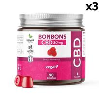 90 CBD Gummies Raspberry 2700mg HexaZEN, THC free 3 boxes